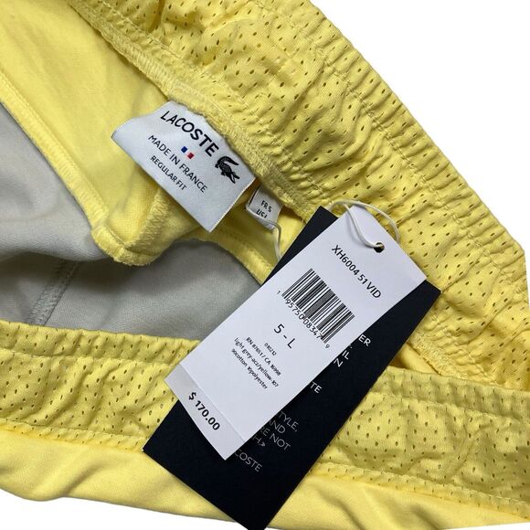 Lacoste Sweatpants L Yellow Colorblock Cotton Activewear Sporty Spring Grey NEW - Picture 5 of 16